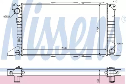 Радіатор системи охолодження Nissens 62081A