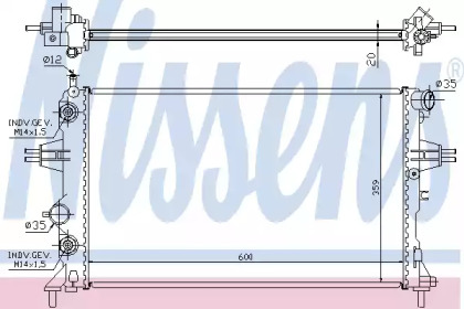 Радиатор системы охлаждения Nissens 632461