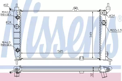 Радіатор системи охолодження Nissens 63253A