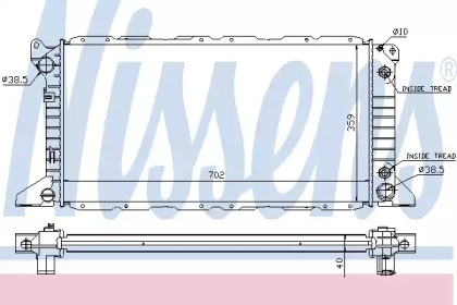 Радіатор системи охолодження Nissens 62058A