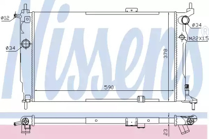 Радіатор системи охолодження Nissens 63252A