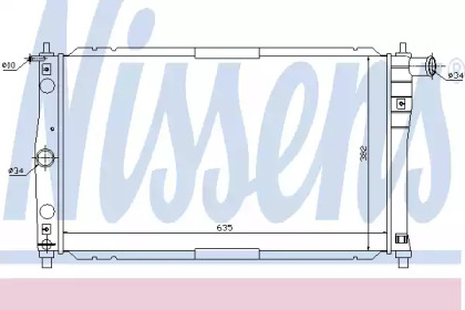 Радиатор системы охлаждения Nissens 61654