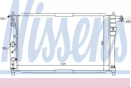Радиатор системы охлаждения Nissens 616551