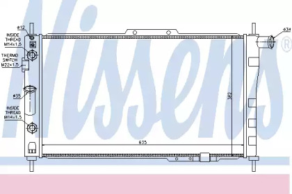 Радиатор системы охлаждения Nissens 616571