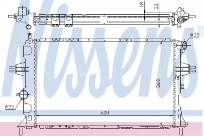 Радиатор системы охлаждения Nissens 63006A