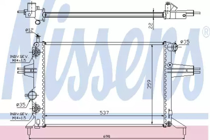 Радиатор системы охлаждения Nissens 63248A