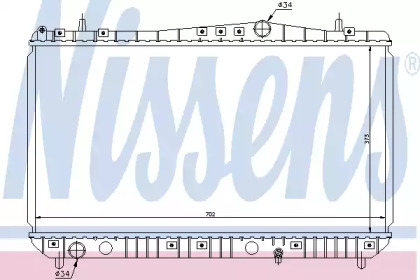 Радіатор системи охолодження Nissens 61664