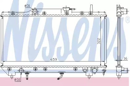 Радіатор системи охолодження Nissens 64806
