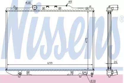 Радиатор системы охлаждения Nissens 64797A
