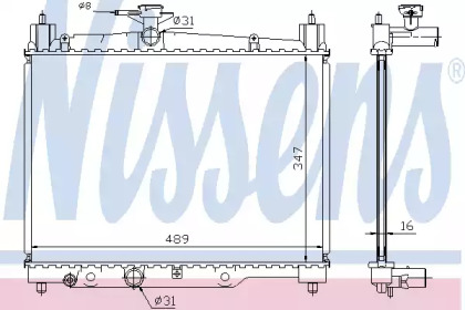 Радіатор системи охолодження Nissens 64789A