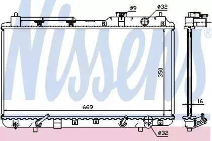 Радиатор системы охлаждения Nissens 681021