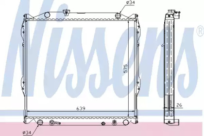 Радіатор системи охолодження Nissens 647551