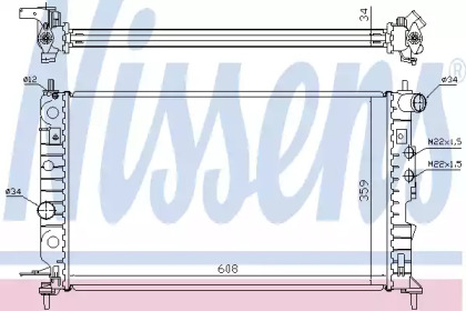 Радиатор системы охлаждения Nissens 630121