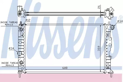 Радиатор системы охлаждения Nissens 68003A
