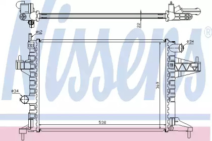 Радиатор системы охлаждения Nissens 63008