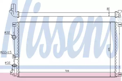 Радиатор системы охлаждения Nissens 63812A