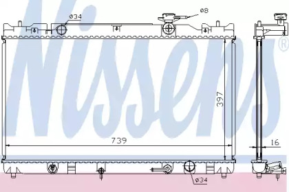 Радиатор системы охлаждения Nissens 646351