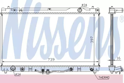 Радиатор системы охлаждения Nissens 64633