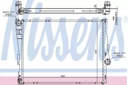 Радиатор системы охлаждения Nissens 60782A