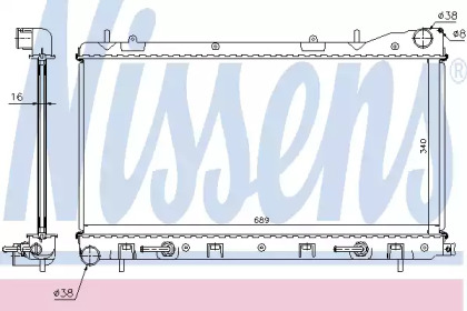 Радиатор системы охлаждения Nissens 67707A
