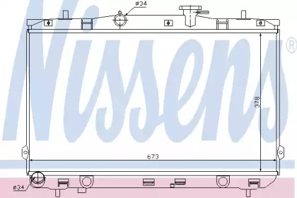 Радиатор системы охлаждения Nissens 67024