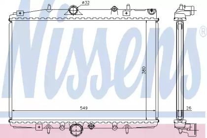 Радіатор системи охолодження Nissens 63705A