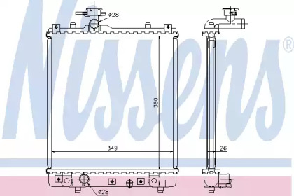 Радиатор системы охлаждения Nissens 63014A