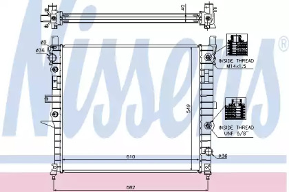 Радіатор системи охолодження Nissens 62788A