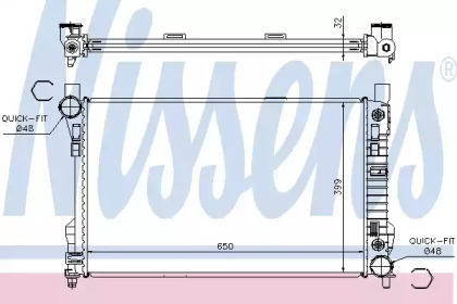 Радиатор системы охлаждения Nissens 62786A