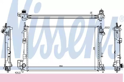 Радиатор системы охлаждения Nissens 63022A