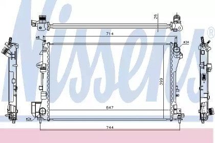 Радіатор системи охолодження Nissens 63024A