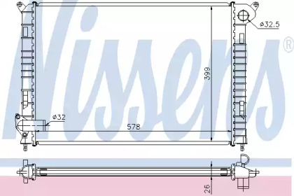 Радиатор системы охлаждения Nissens 69700A