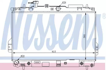 Радиатор системы охлаждения Nissens 67480