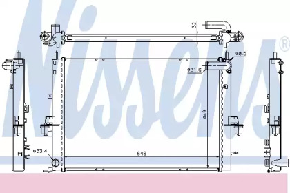 Радиатор системы охлаждения Nissens 64308A