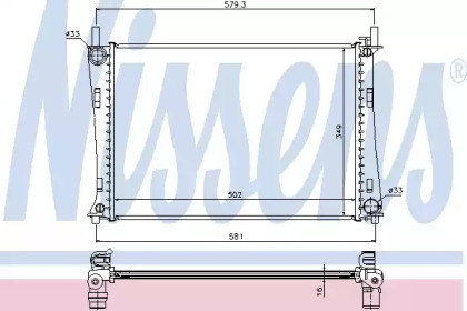 Радіатор системи охолодження Nissens 62028A