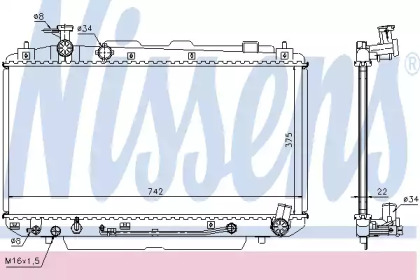 Радіатор системи охолодження Nissens 64644A