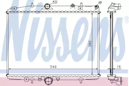 Радіатор системи охолодження Nissens 61291A
