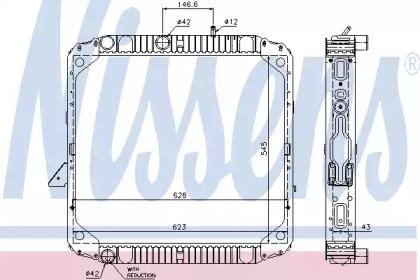Радіатор системи охолодження Nissens 62564