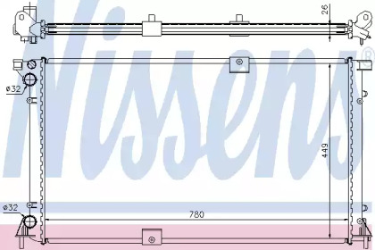 Радіатор системи охолодження Nissens 63818A