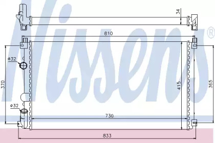 Радиатор системы охлаждения Nissens 63819