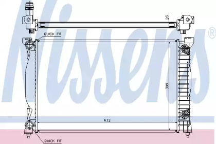 Радіатор системи охолодження Nissens 60305A