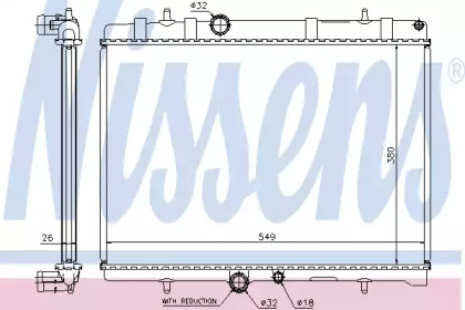 Радіатор системи охолодження Nissens 63607A