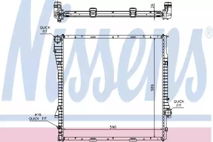 Радиатор системы охлаждения Nissens 60788A