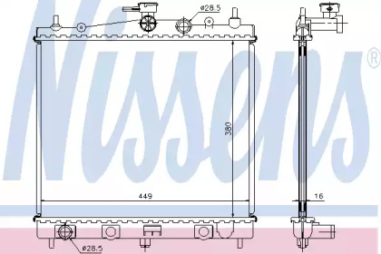 Радиатор системы охлаждения Nissens 62902A