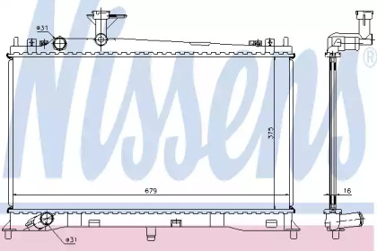 Радиатор системы охлаждения Nissens 62462A