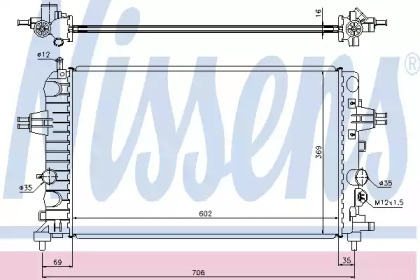 Радіатор системи охолодження Nissens 63028A