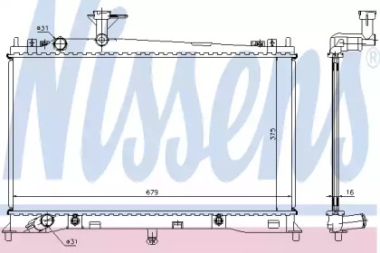 Радиатор системы охлаждения Nissens 62463A