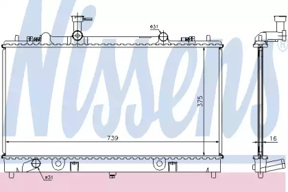 Радиатор системы охлаждения Nissens 62466A