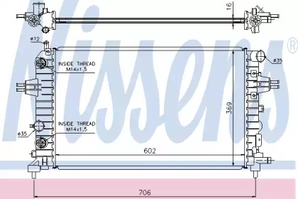 Радіатор системи охолодження Nissens 63027A