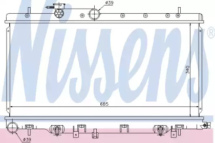Радіатор системи охолодження Nissens 67711